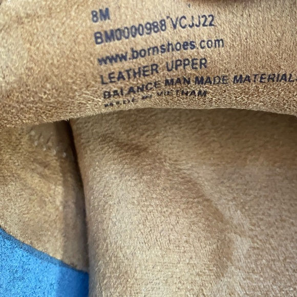 Born Marcel Leather Driving Moc Driving Loafer Size 8 M Navy Blue Casual Comfort - Picture 7 of 8